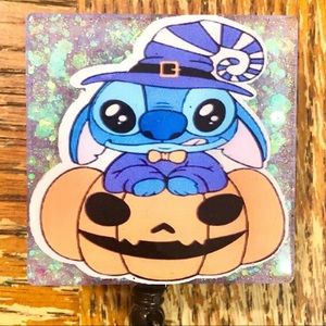 Halloween Stitch Pumpkin Badge Reel